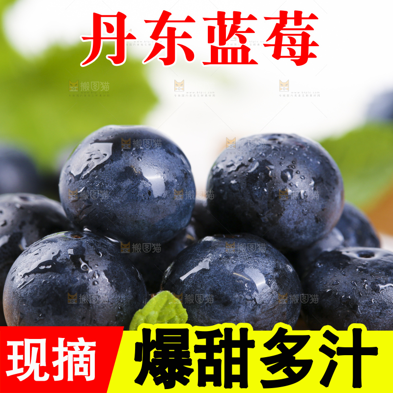 木底上摆放着进口蓝莓
