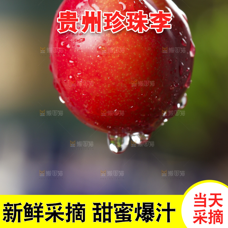 手里拿着脆李子