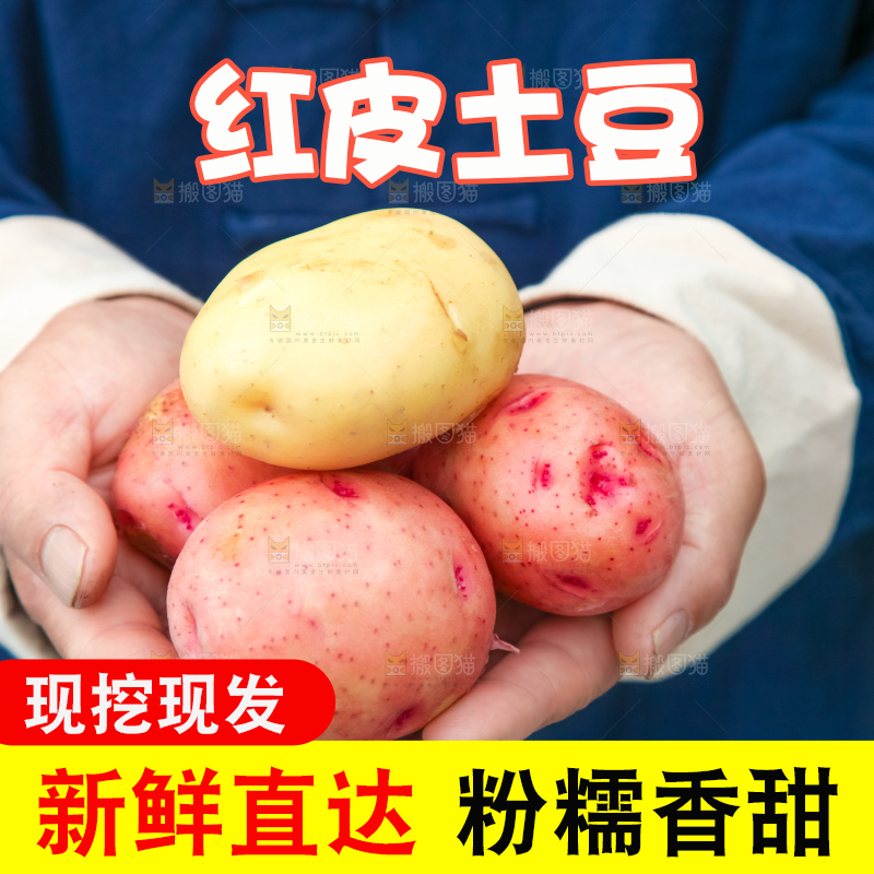 手里拿着土豆