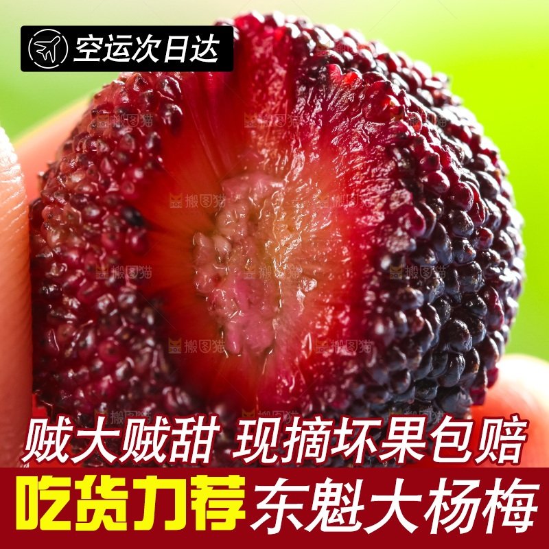 手里拿着杨梅