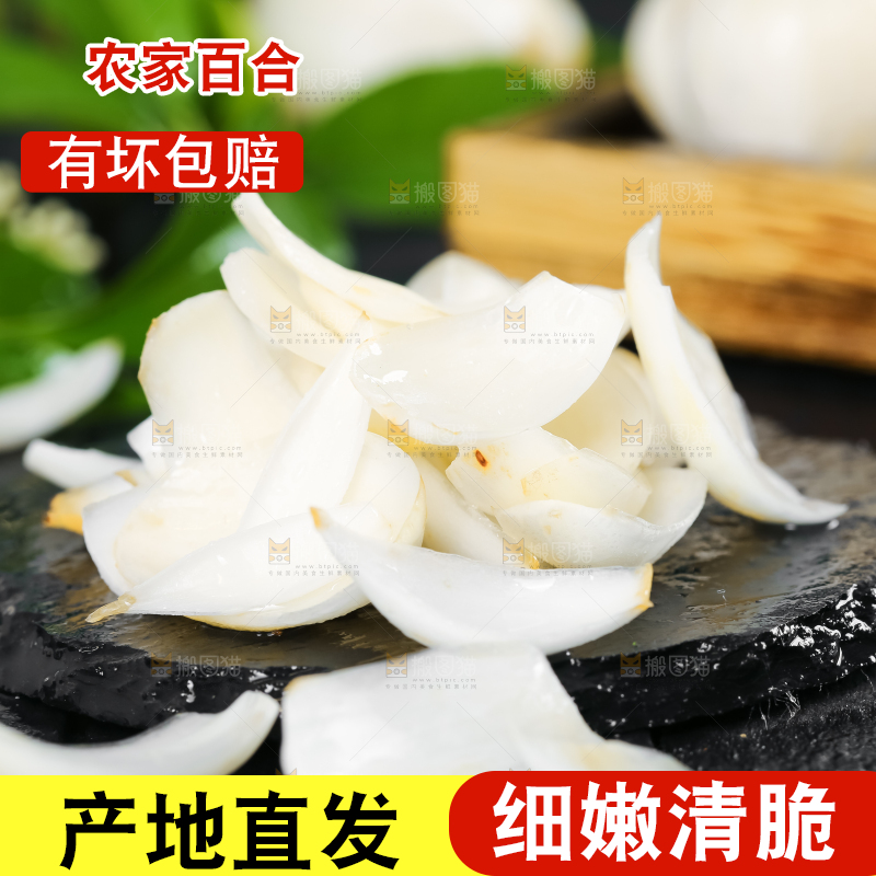 黑底上摆放着鲜百合