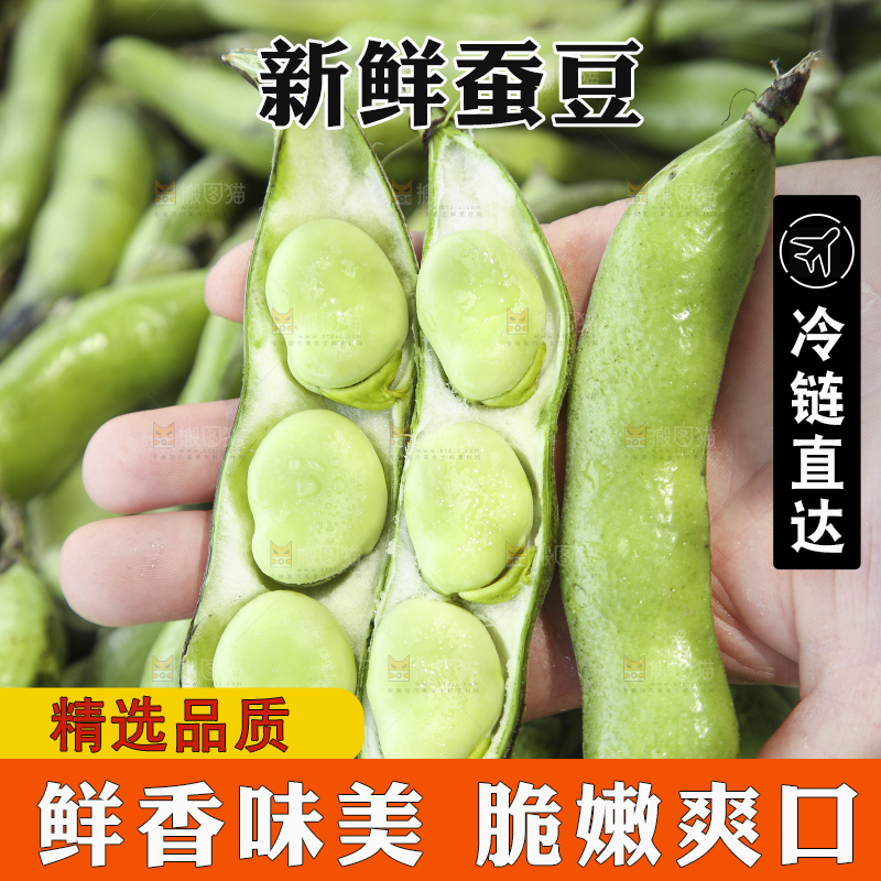 手里拿着生蚕豆