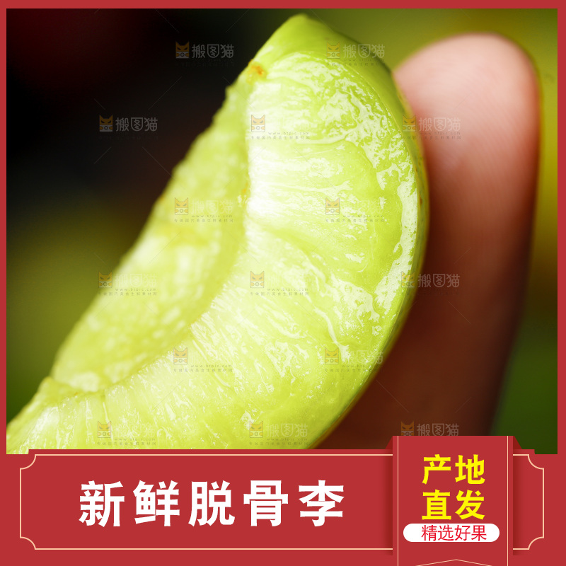 手里拿着新鲜李子