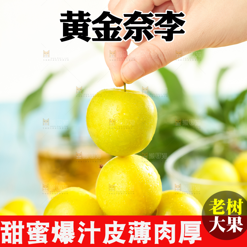 手里拿着新鲜黄金奈李