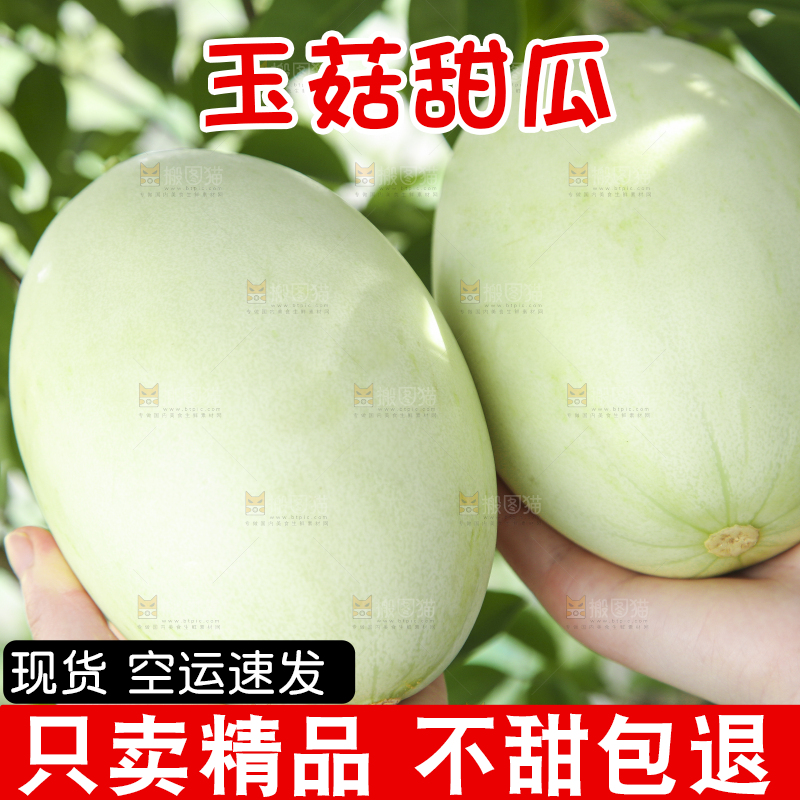 手里拿着玉菇香瓜