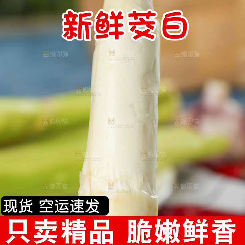 手里拿着茭白