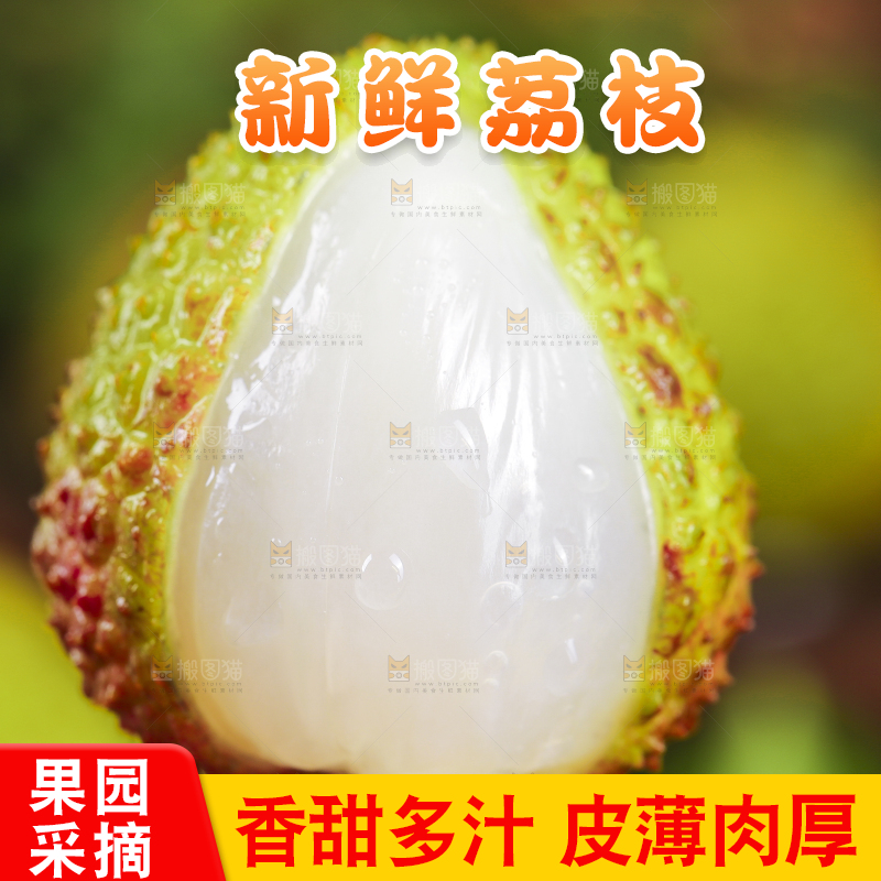 手里拿着妃子笑荔枝