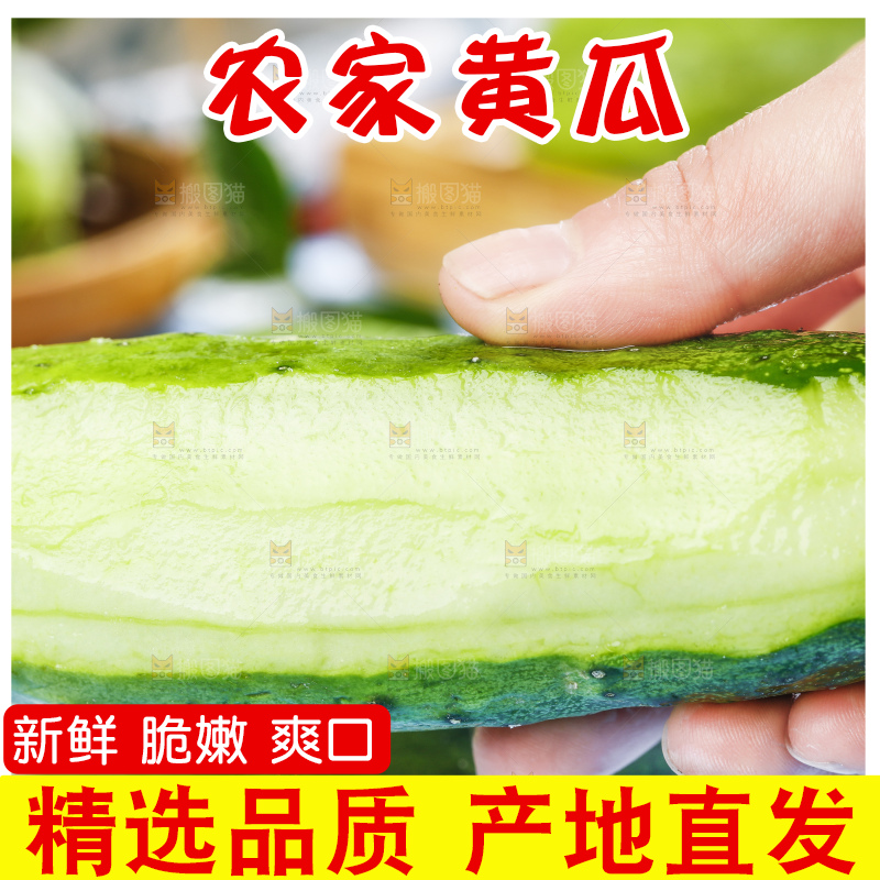 手里拿着青瓜