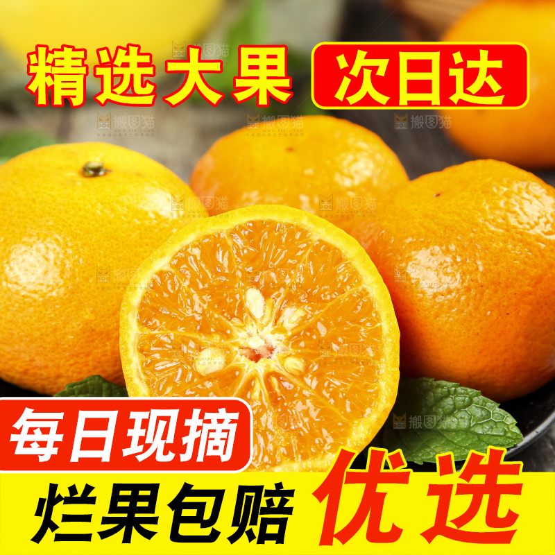 木板上放着椪柑橘