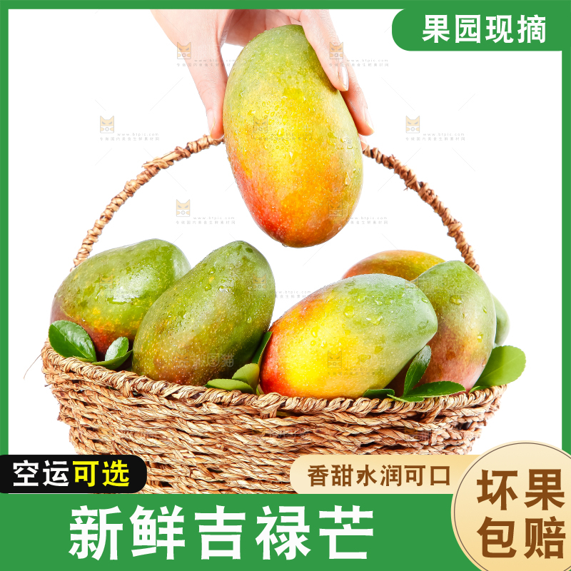 篮子里装着吉禄芒果