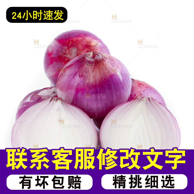 白底上的新鲜洋葱