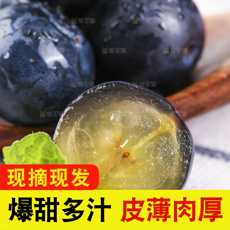勺子上放着蓝莓果