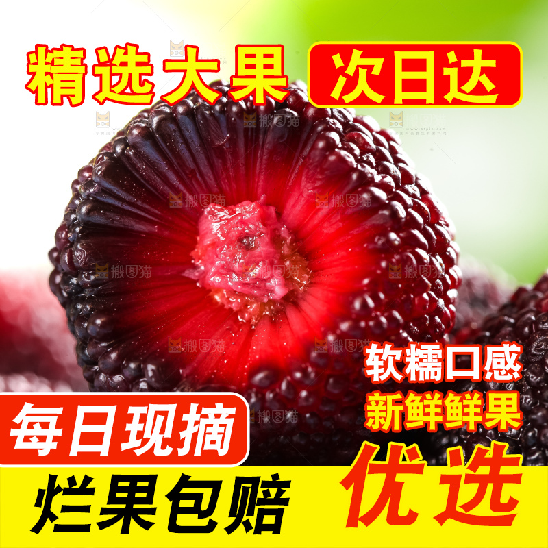 碟子里放着杨梅