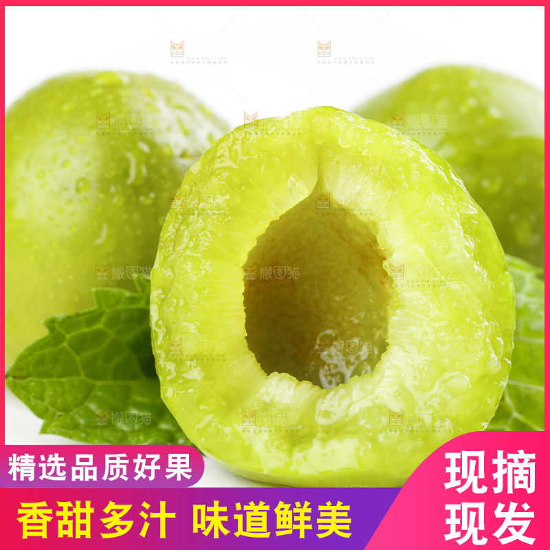 白底上摆放着脱骨李