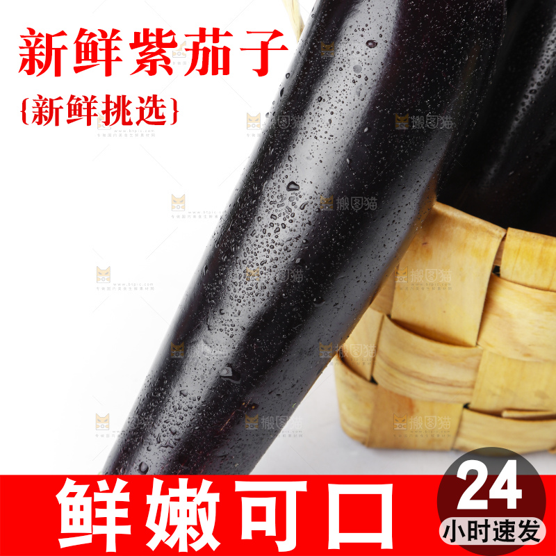 篮子里装着紫茄子
