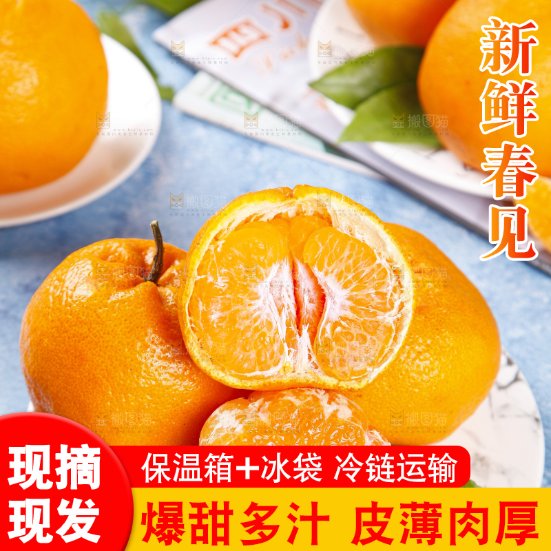 盘里装着四川春见耙耙柑