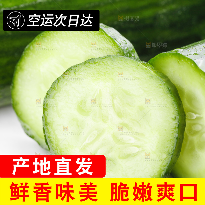 白底上放着黄瓜