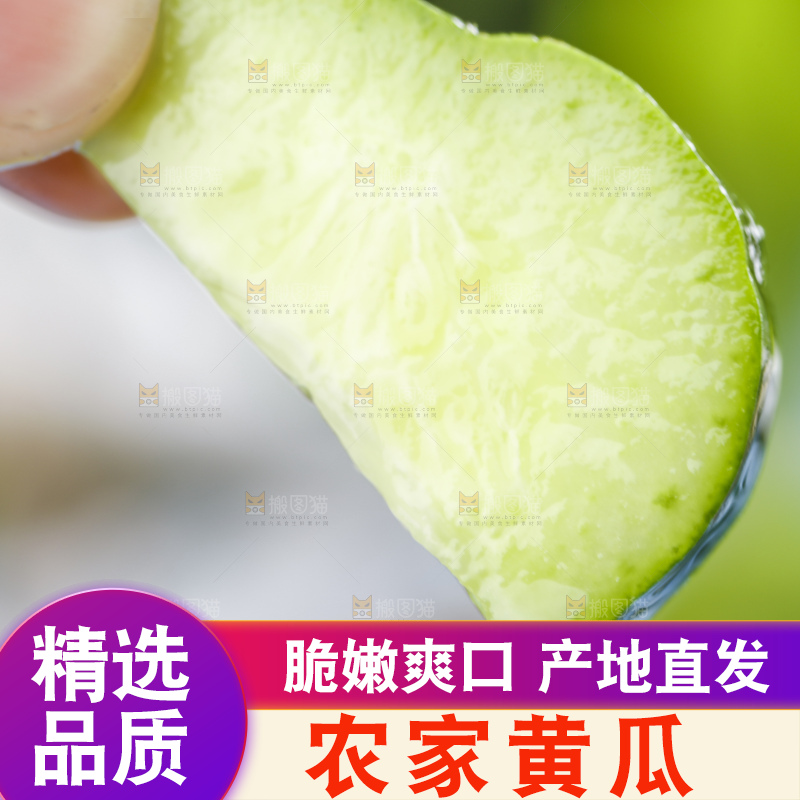 手里拿着青瓜