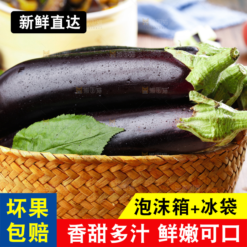 篮子里放着黑茄子