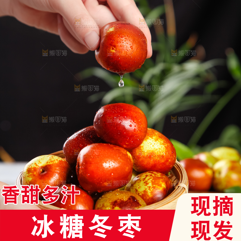 手里拿着沾化冬枣