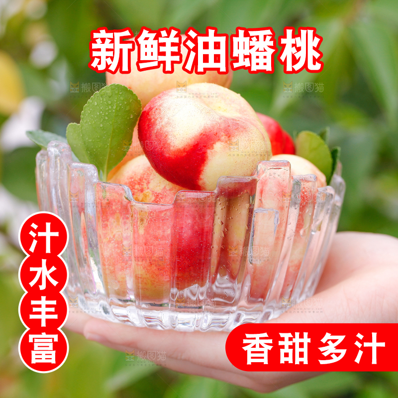手里端着山东纽扣油蟠桃