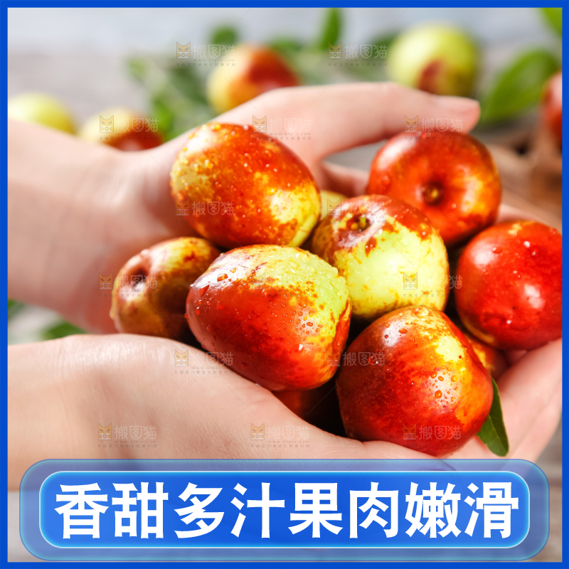 手里拿着沾化冬枣