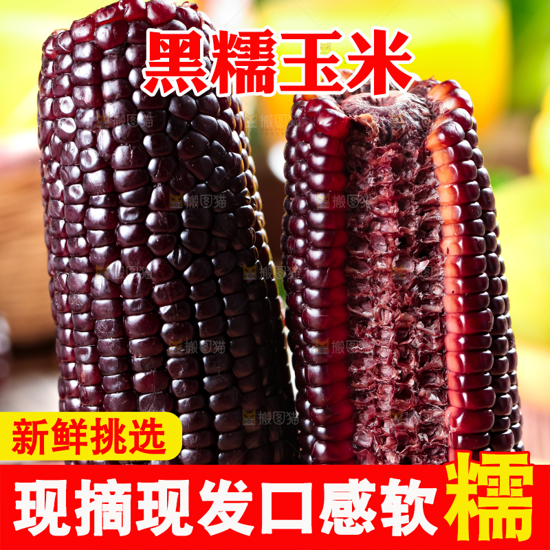 木底上放着黑玉米