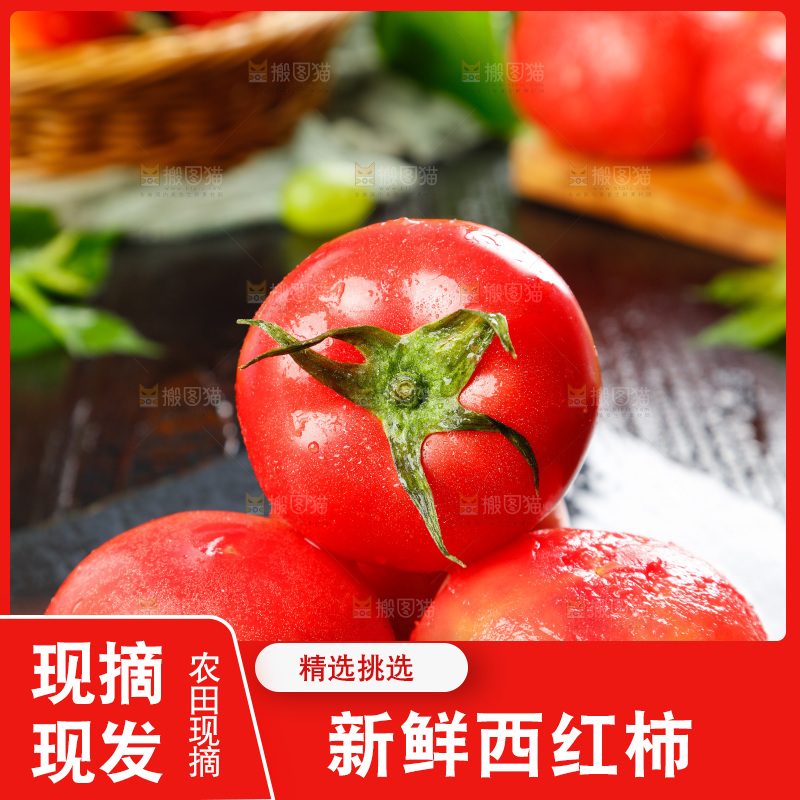 深底上放着番茄