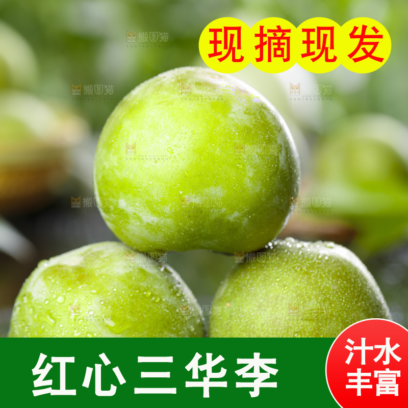 石板上的红肉三华李