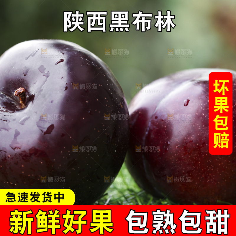 绿草地上摆放着新鲜黑布林