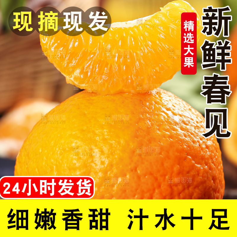 深底上放着春见橘柑