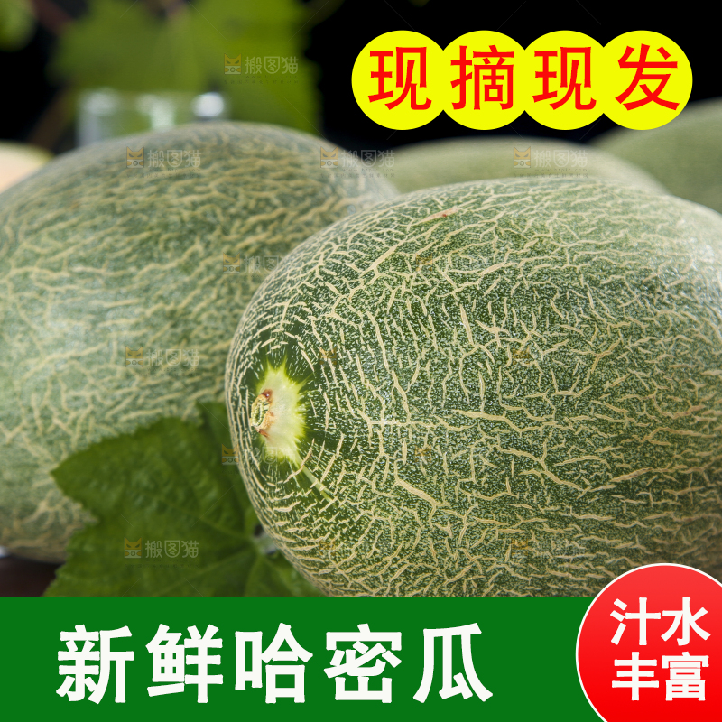 木底上放着新疆哈密瓜