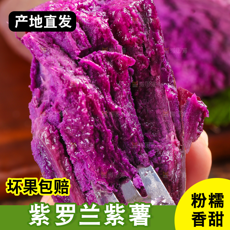 手里拿着紫番薯