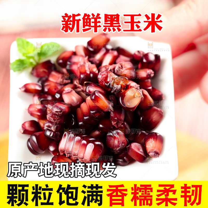 手里拿着紫玉米