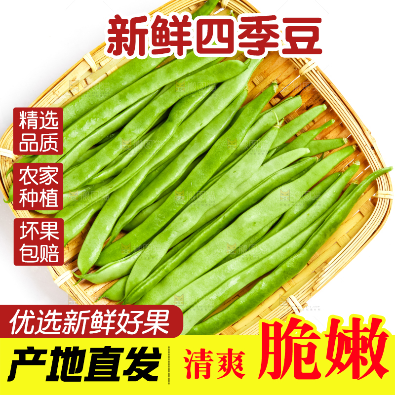 篮子里装着青豆角