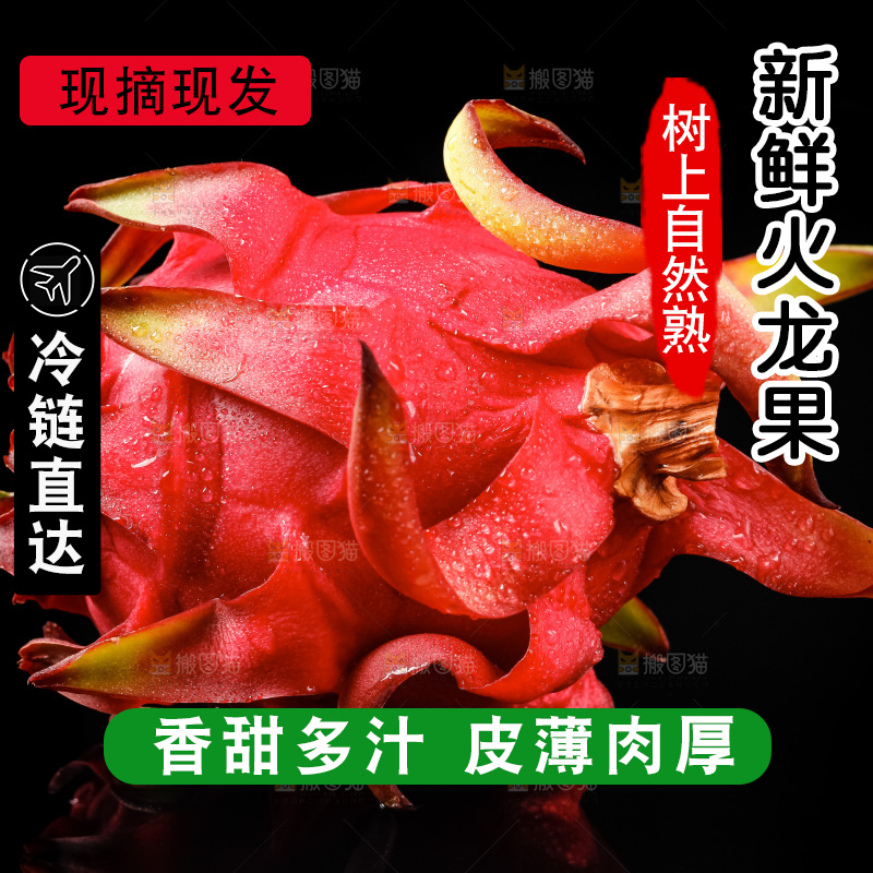 黑底上的火龙果