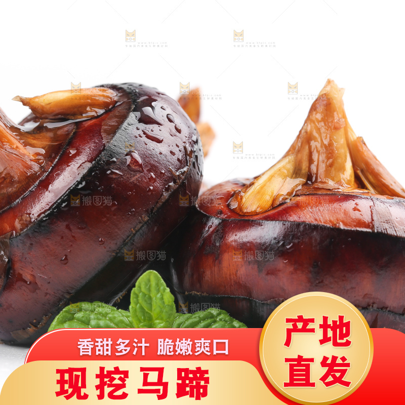 白底上放着广西马蹄