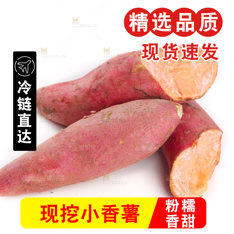 白底上的沙地板栗蜜薯