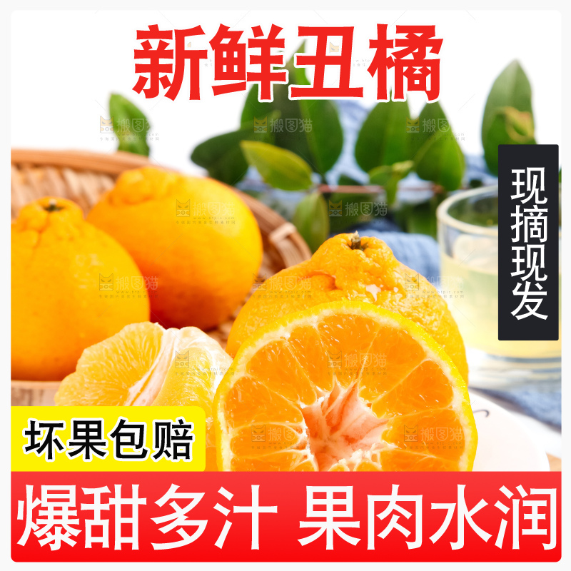 盘子里的新鲜丑橘