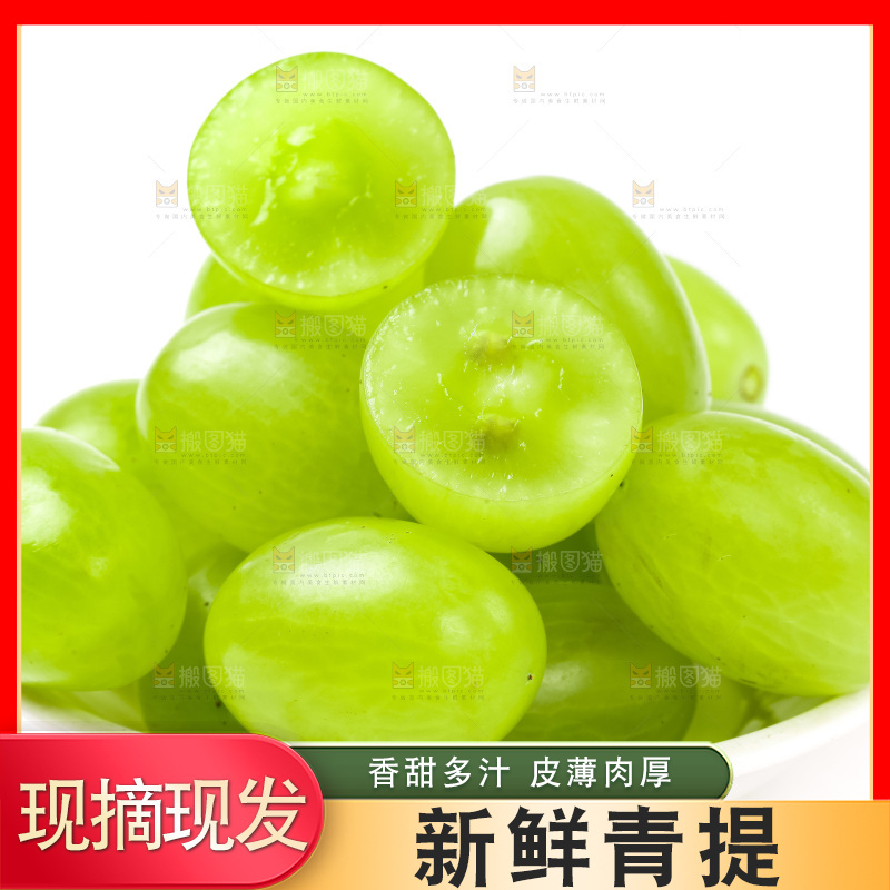 白底上的青提