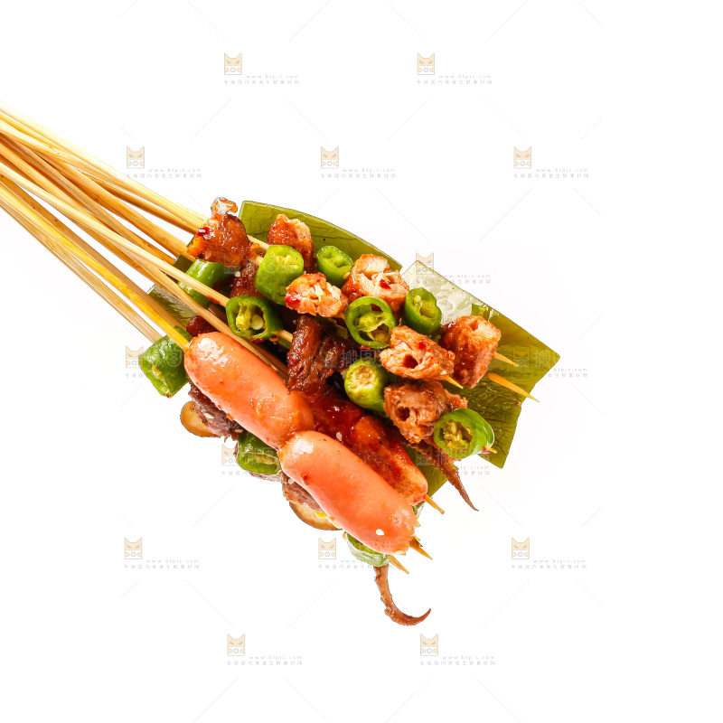 手拿钵钵鸡食材