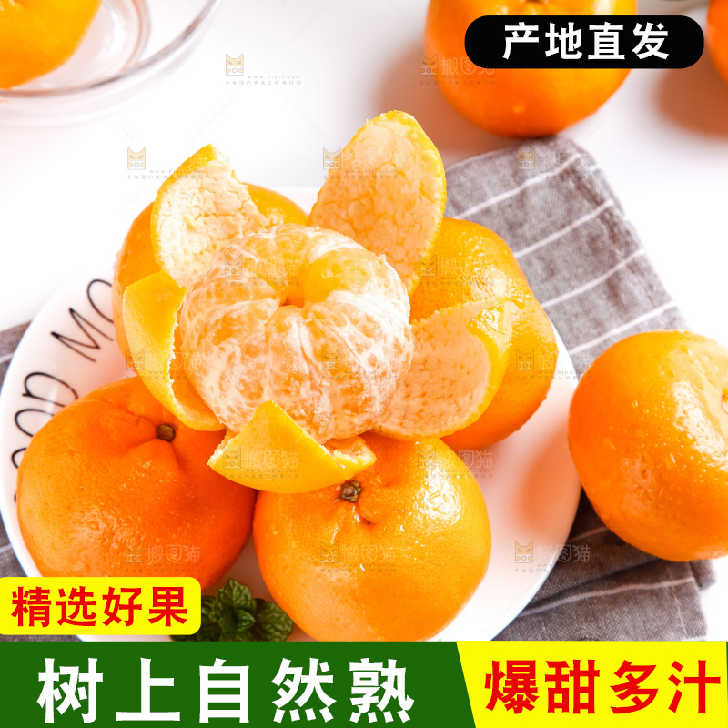 盘子里装着椪柑