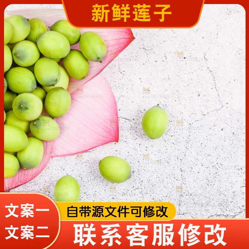 石板上的新鲜莲子