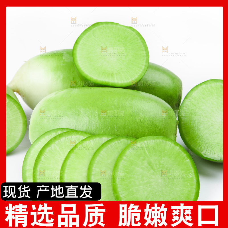 白底上的青萝卜