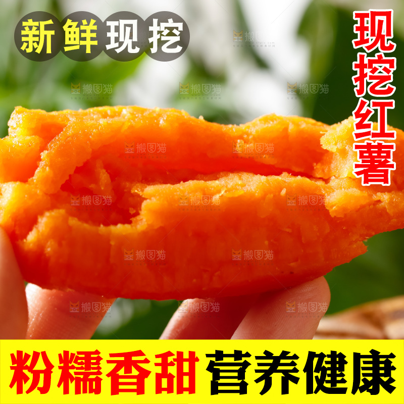 手里拿着红薯