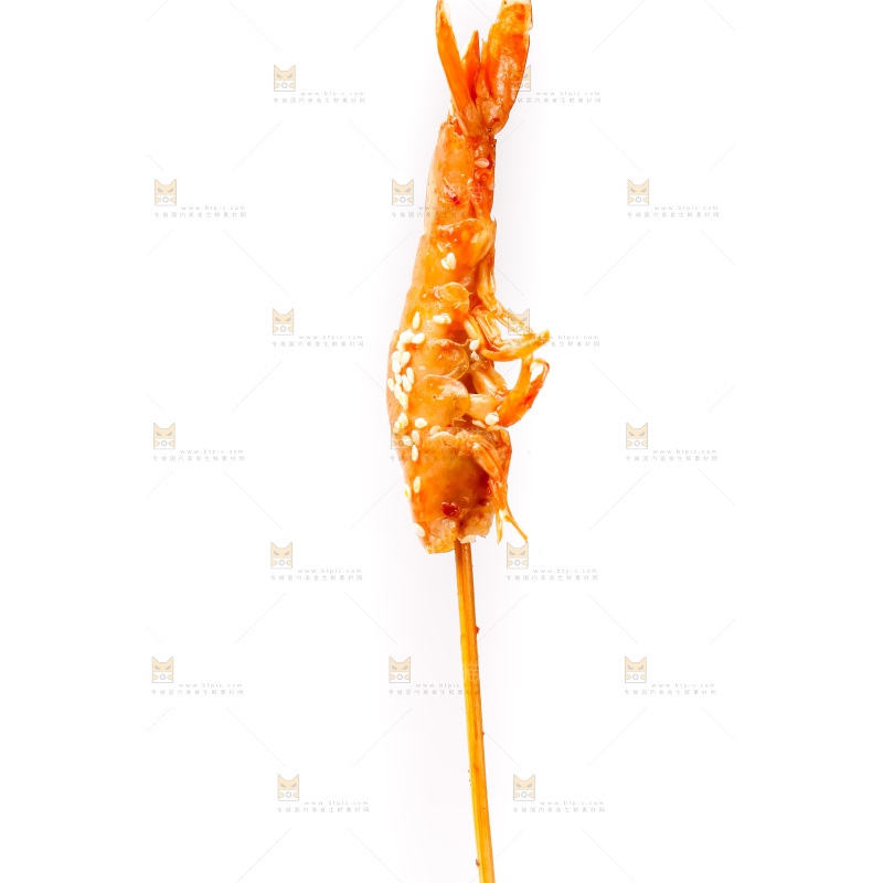 白底上的虾串
