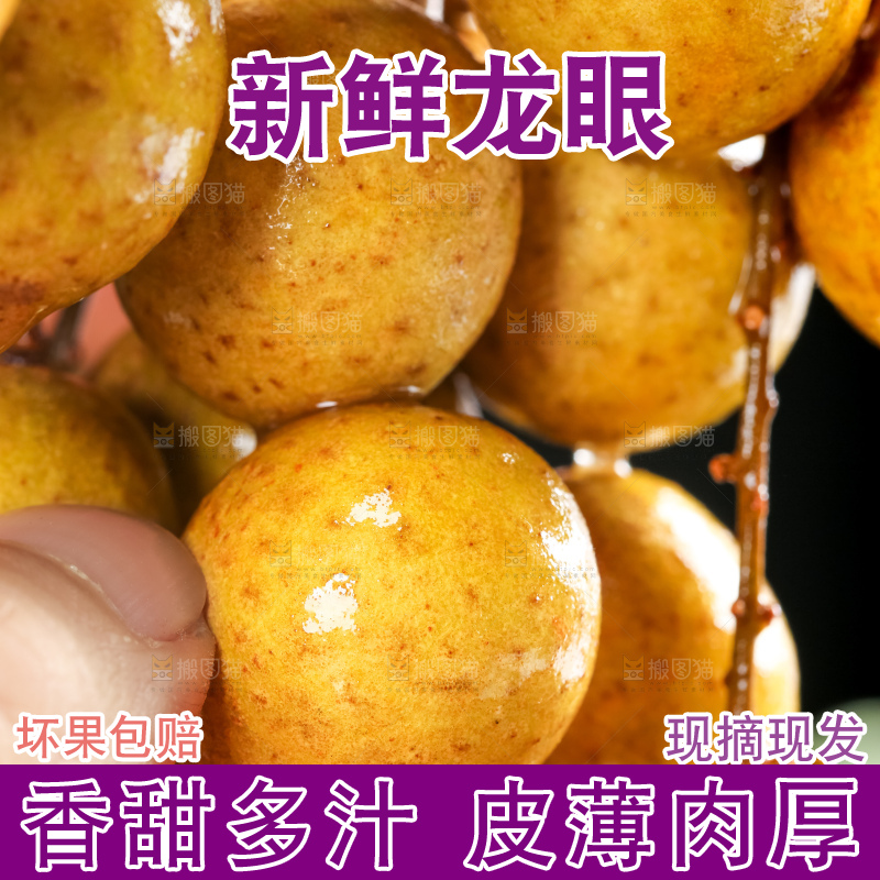 手里拿着新鲜龙眼