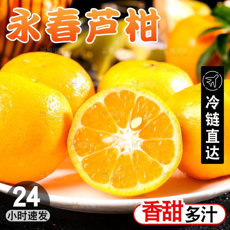 黑底上的福建芦柑