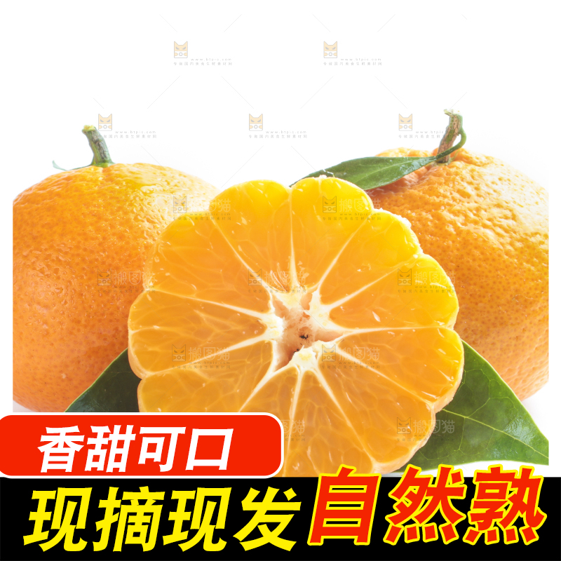 白底上放着椪柑