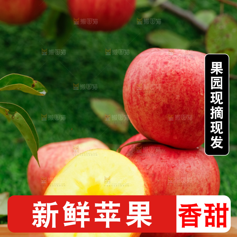 木板上的新疆糖心苹果
